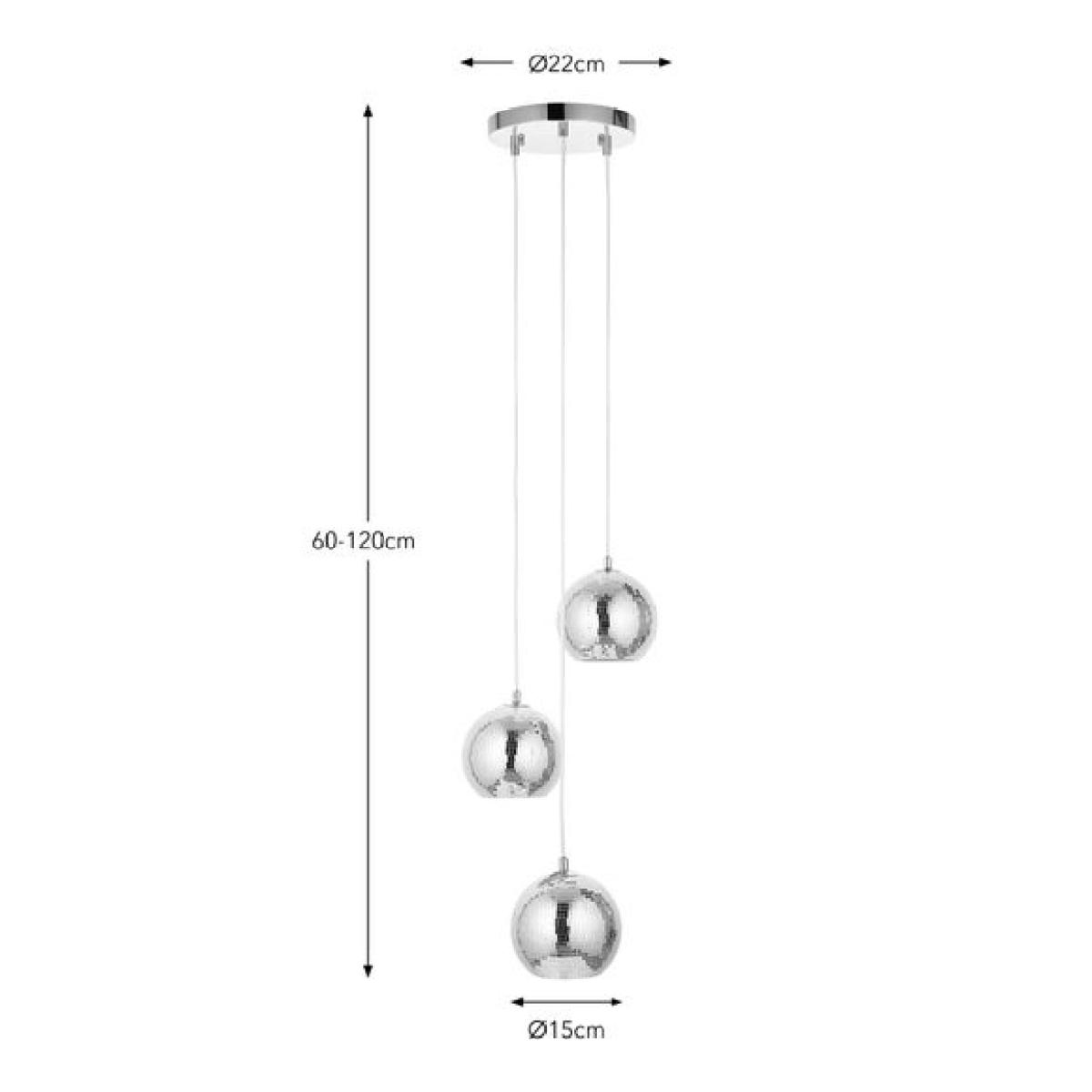 Disco Ball 3 Light Adjustable Cluster Ceiling Light – image 5