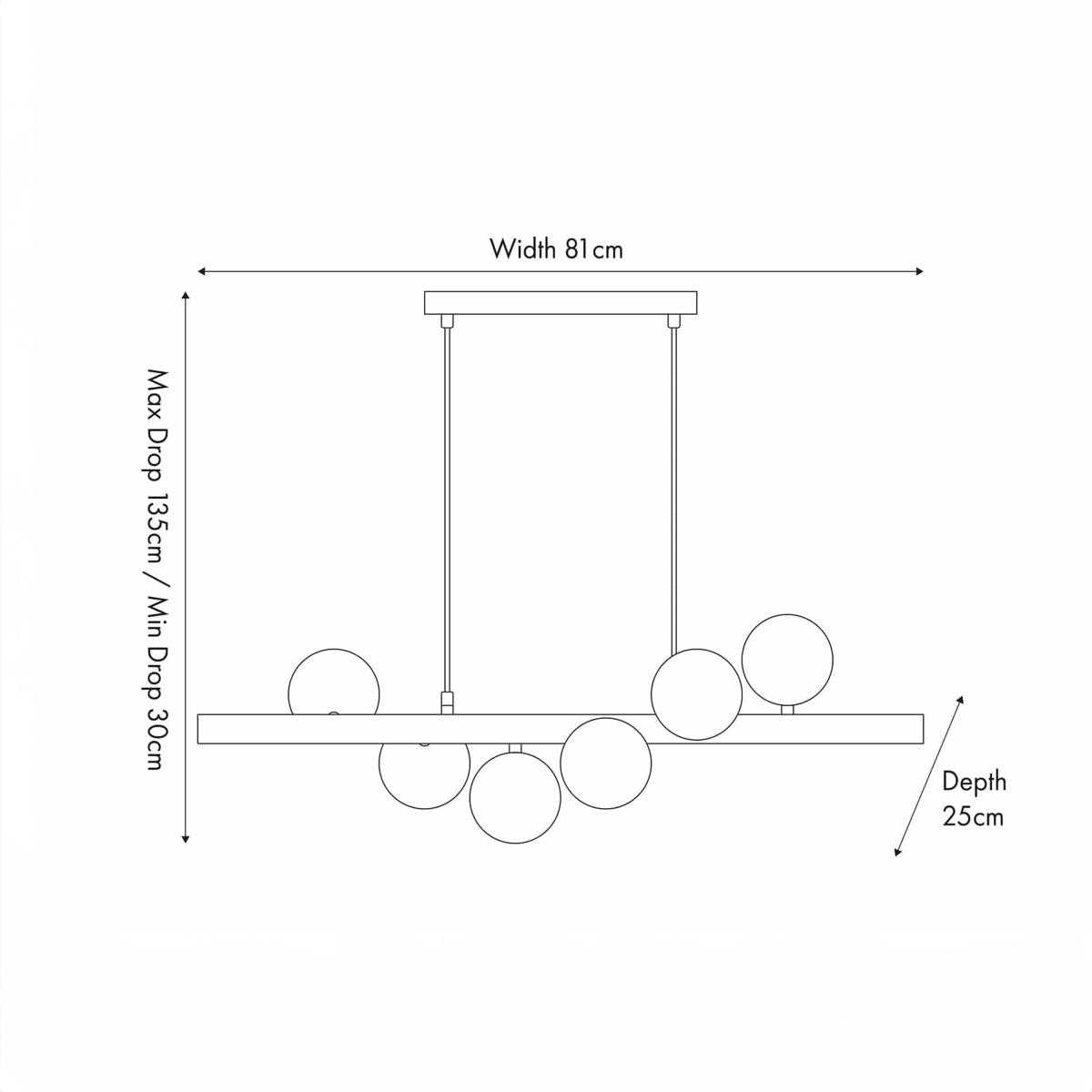 Blair Smoke Glass Ball and Black Metal Diner Ceiling Fitting Black – image 4