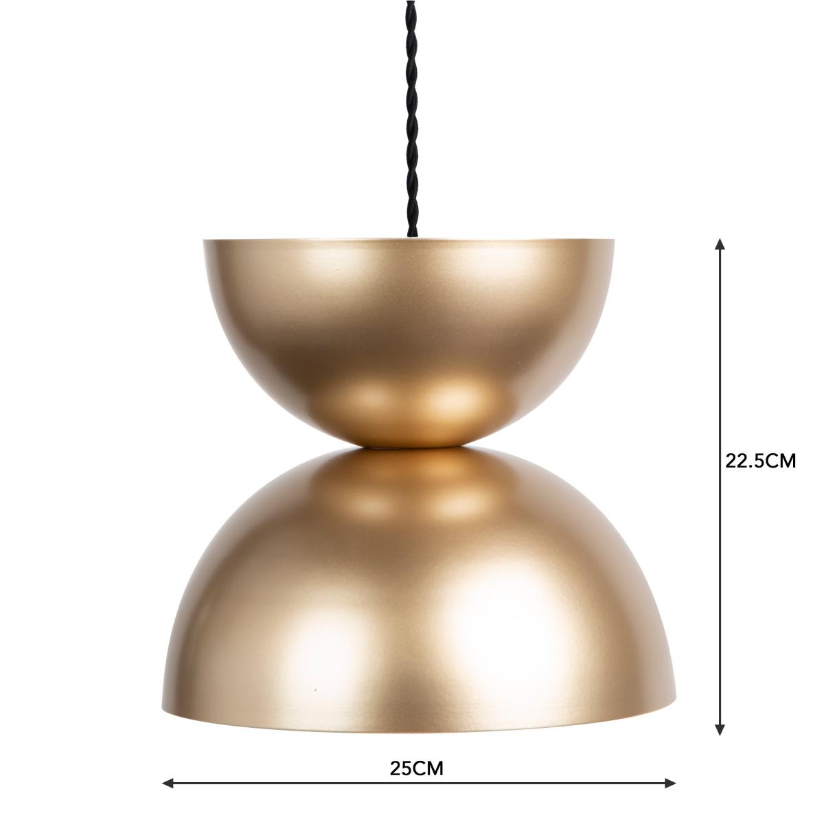 Elements Lunebar 25cm Easy Fit Pendant Shade Gold – image 5