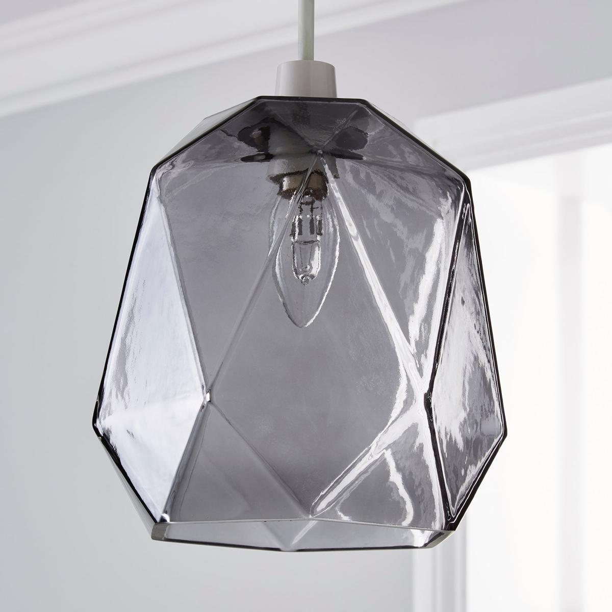 Ebba Faceted Glass Easy Fit Pendant Black – image 2