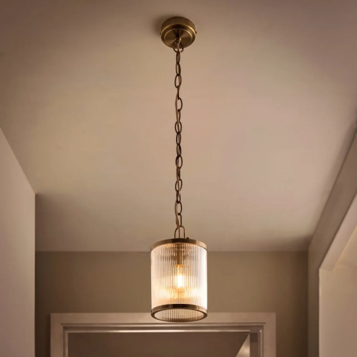 Alyn Ribbed Adjustable Pendant Light – image 2