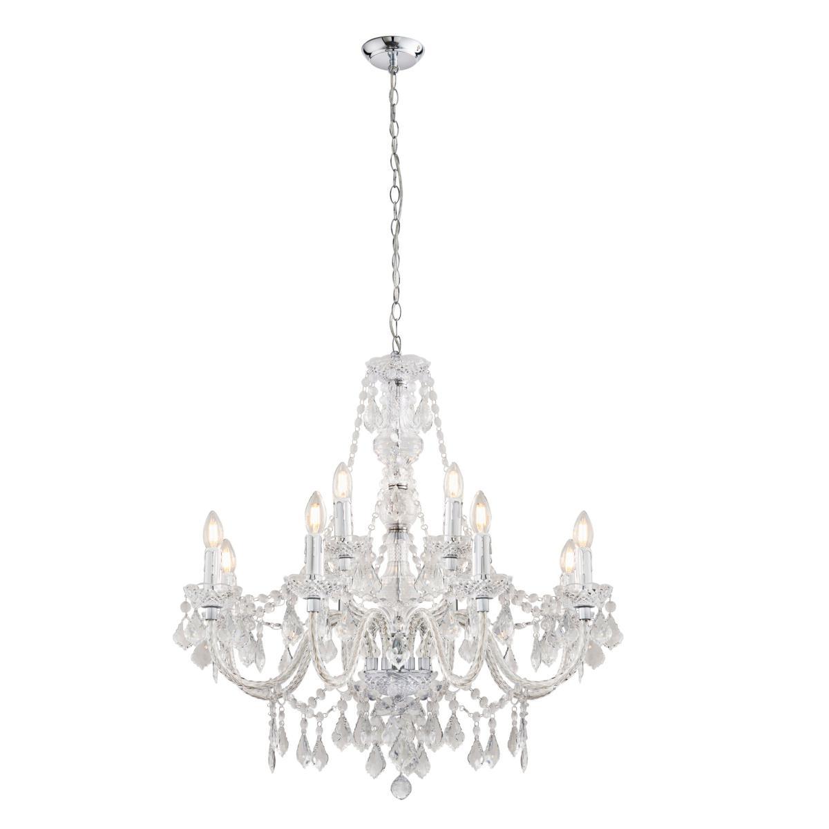 Vogue Clarence 12 Light Chandelier Chrome Chrome – image 2