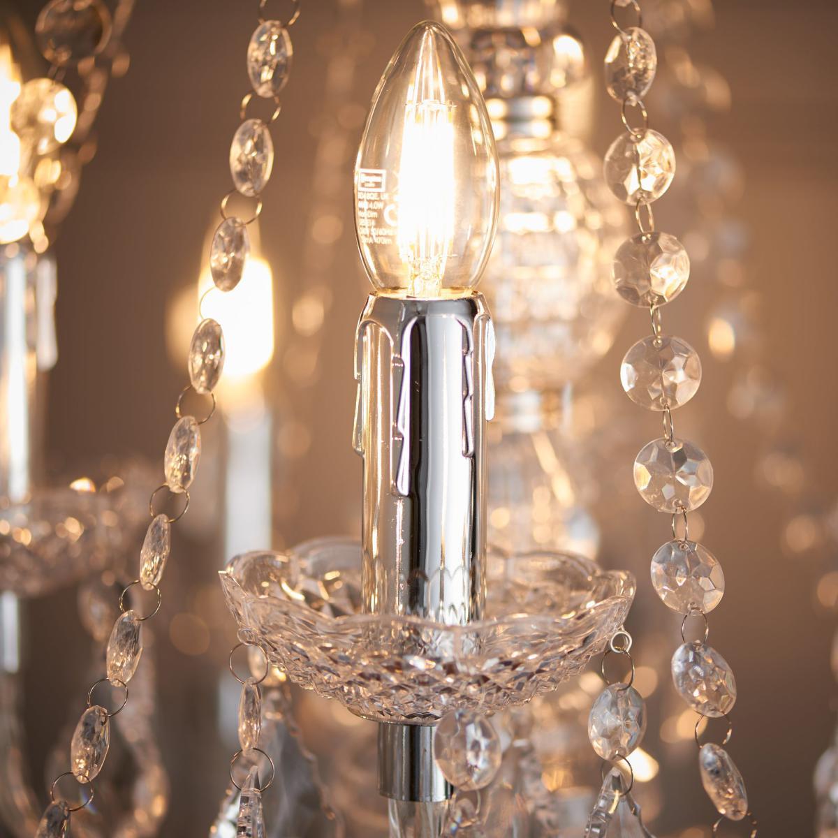 Vogue Clarence 12 Light Chandelier Chrome Chrome – image 3