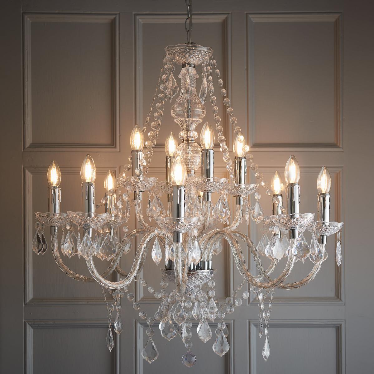 Vogue Clarence 12 Light Chandelier Chrome Chrome – image 1