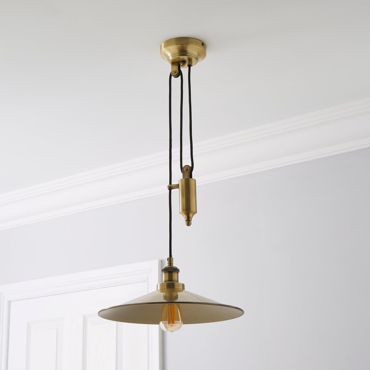 Churchgate Langton Rise and Fall Ceiling Fitting Gold – image 2
