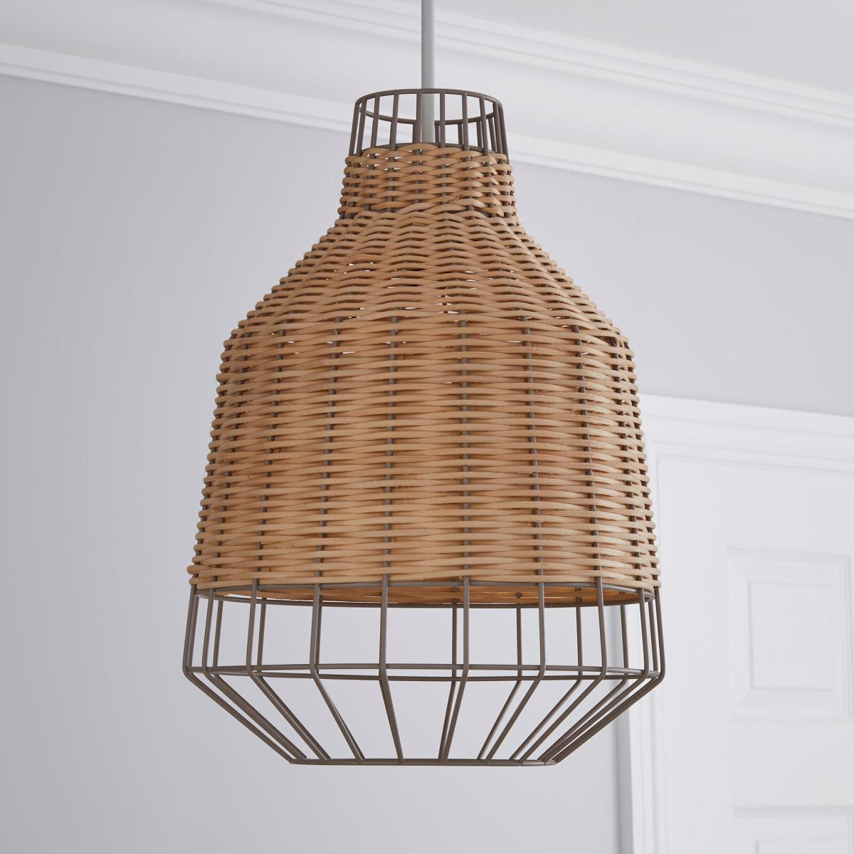 Ohio Light Rattan Easy Fit Pendant Brown – image 2