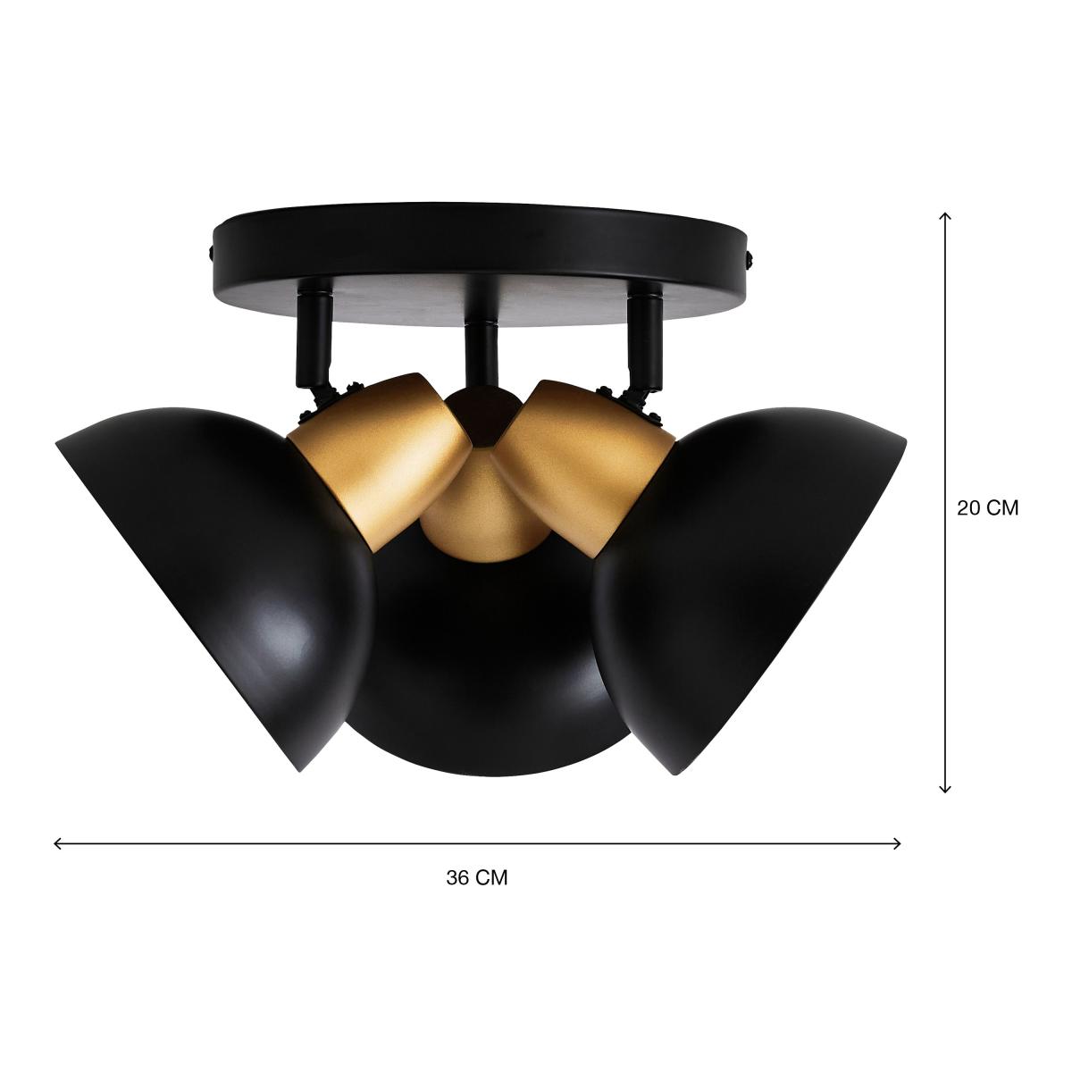 Haus 3 Light Spotlight Black/Gold – image 6