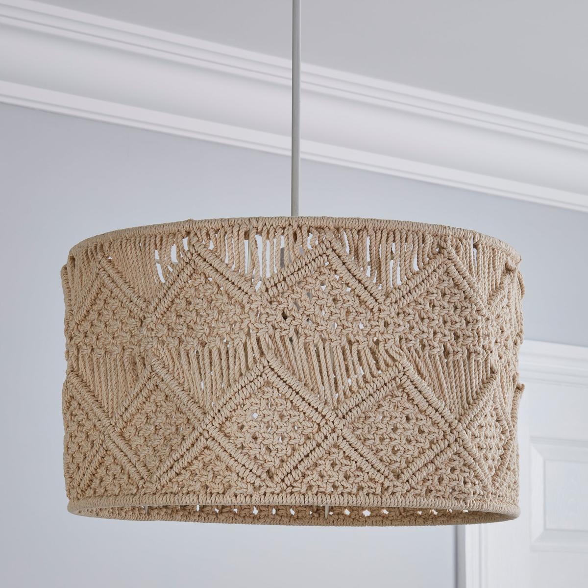 Iria Large Macrame Easy Fit Pendant Brown – image 2
