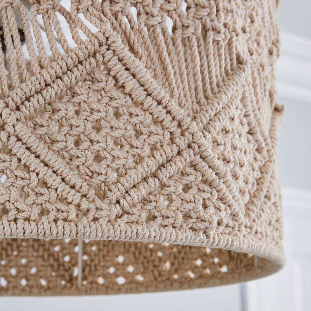 Iria Large Macrame Easy Fit Pendant Brown – image 3
