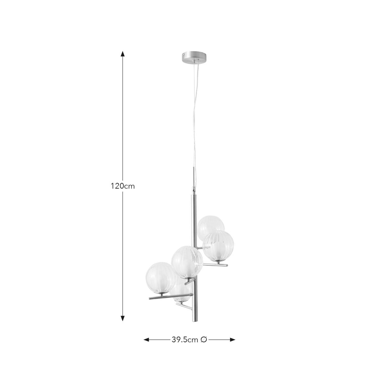 Leirah Ribbed Cluster Ceiling Light Gold – image 6