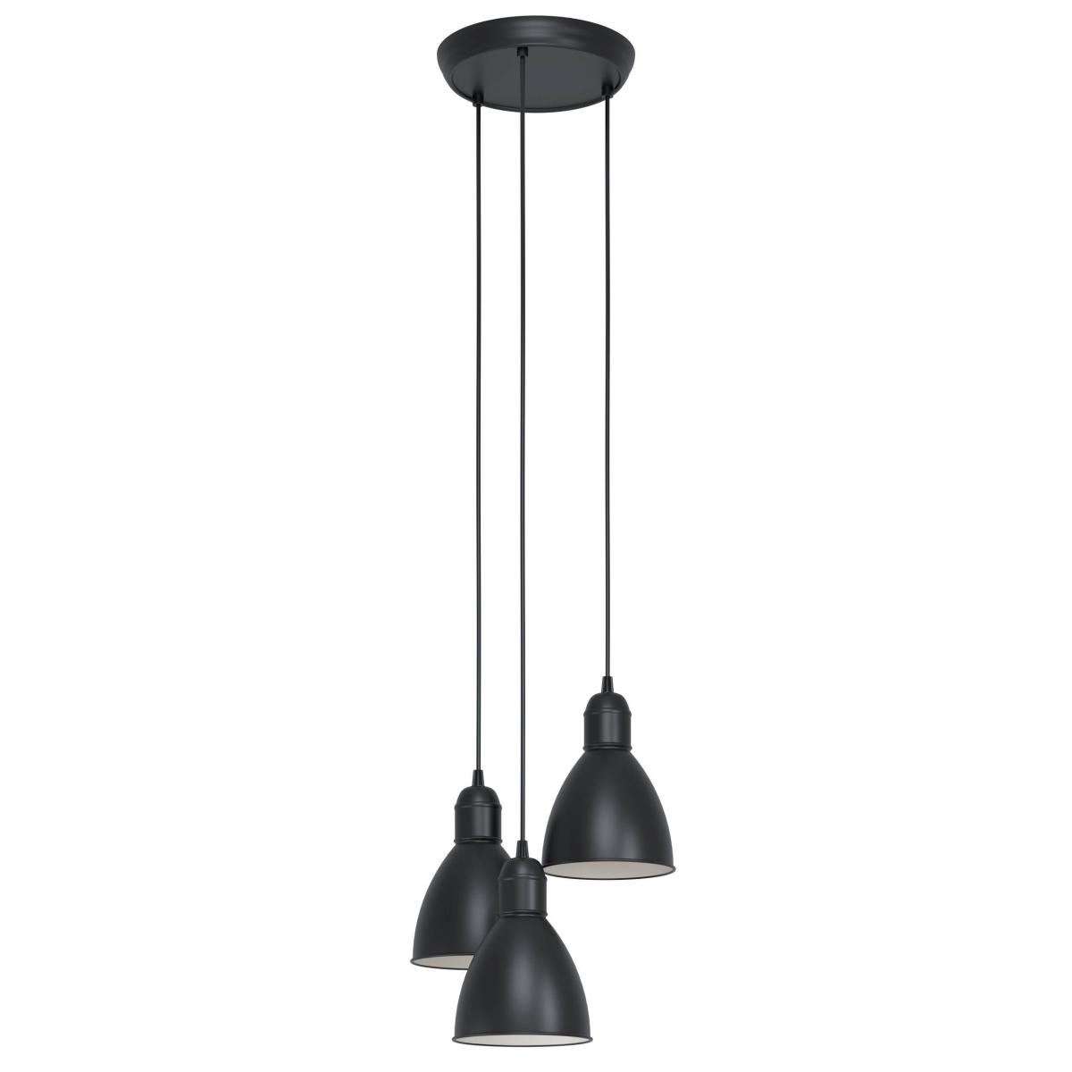 EGLO Priddy Steel Cluster Pendant Light Black – image 2