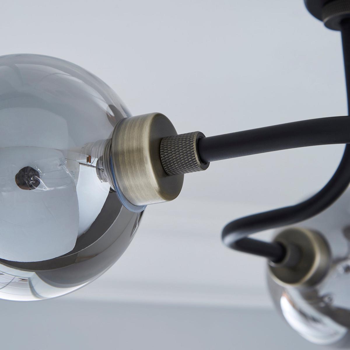 Tanner 3 Light Black Ceiling Fitting Black – image 3