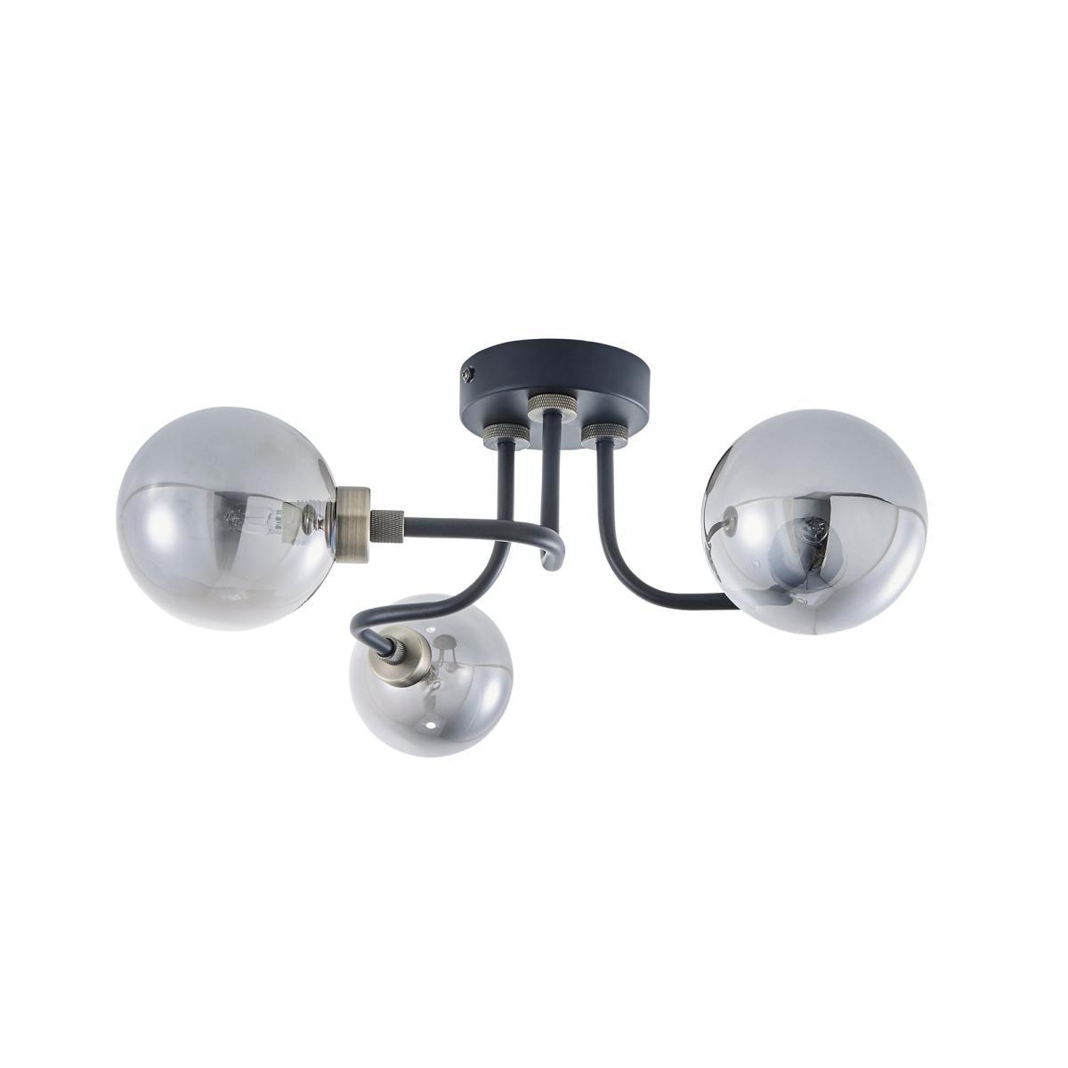 Tanner 3 Light Black Ceiling Fitting Black – image 5