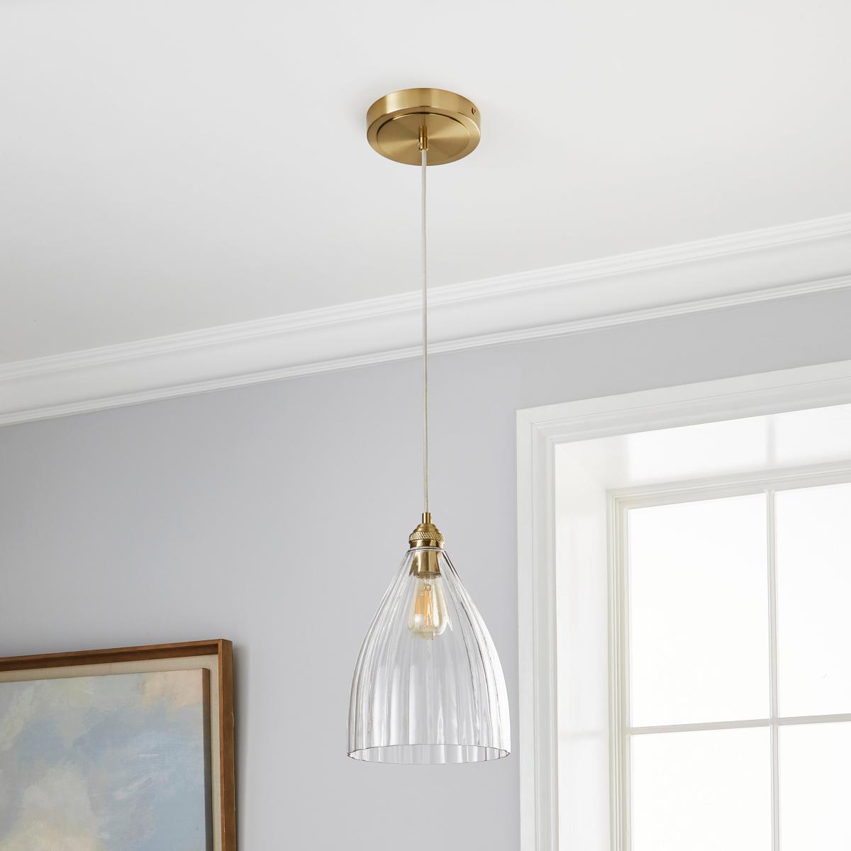 Churchgate Allexton Glass Ceiling Fitting Brass – image 2