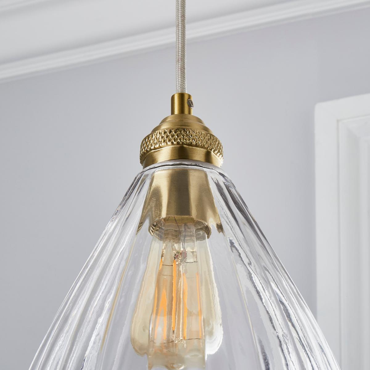 Churchgate Allexton Glass Ceiling Fitting Brass – image 3