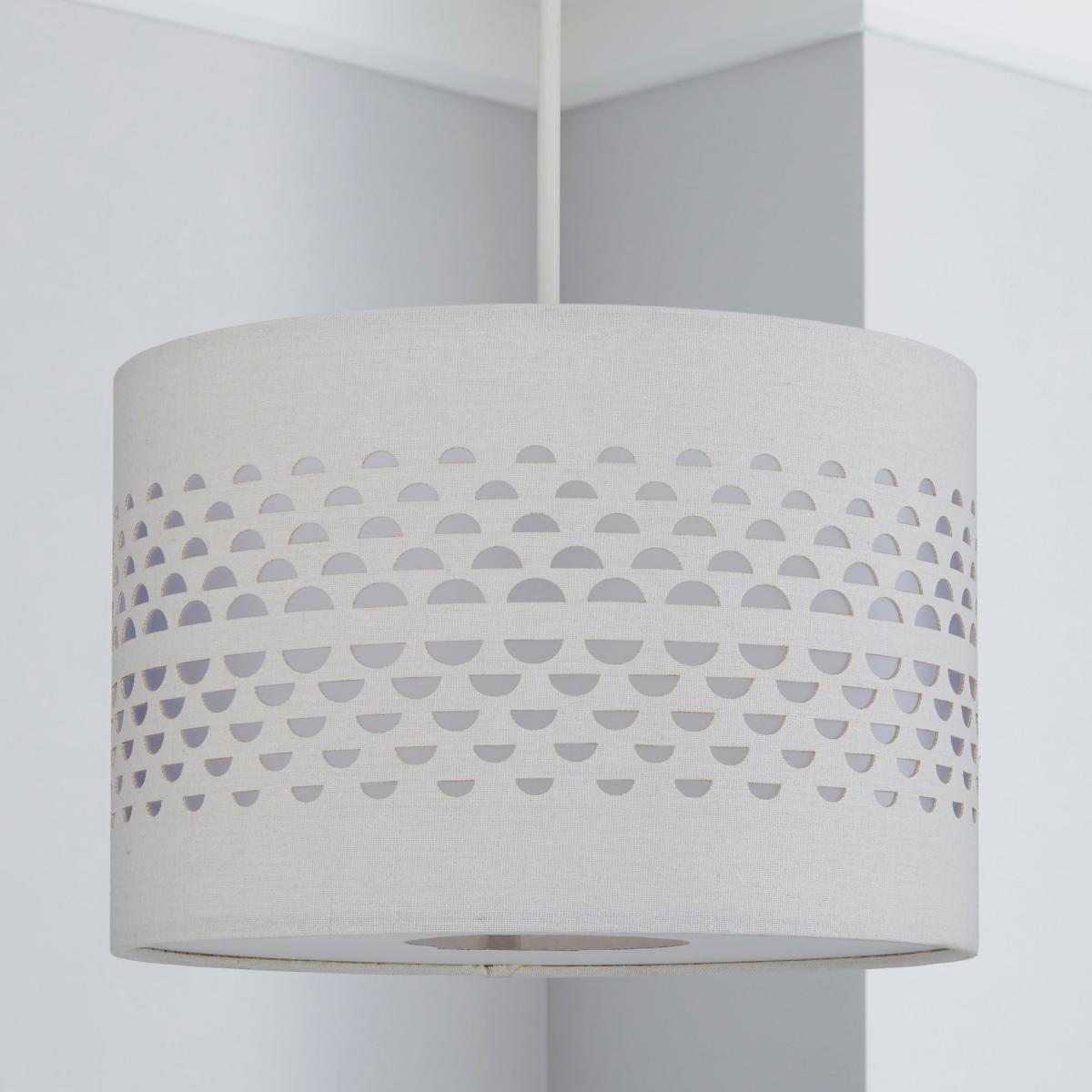 Hanbury Cut Out 30cm Drum Ivory Shade Ivory (White) – image 2
