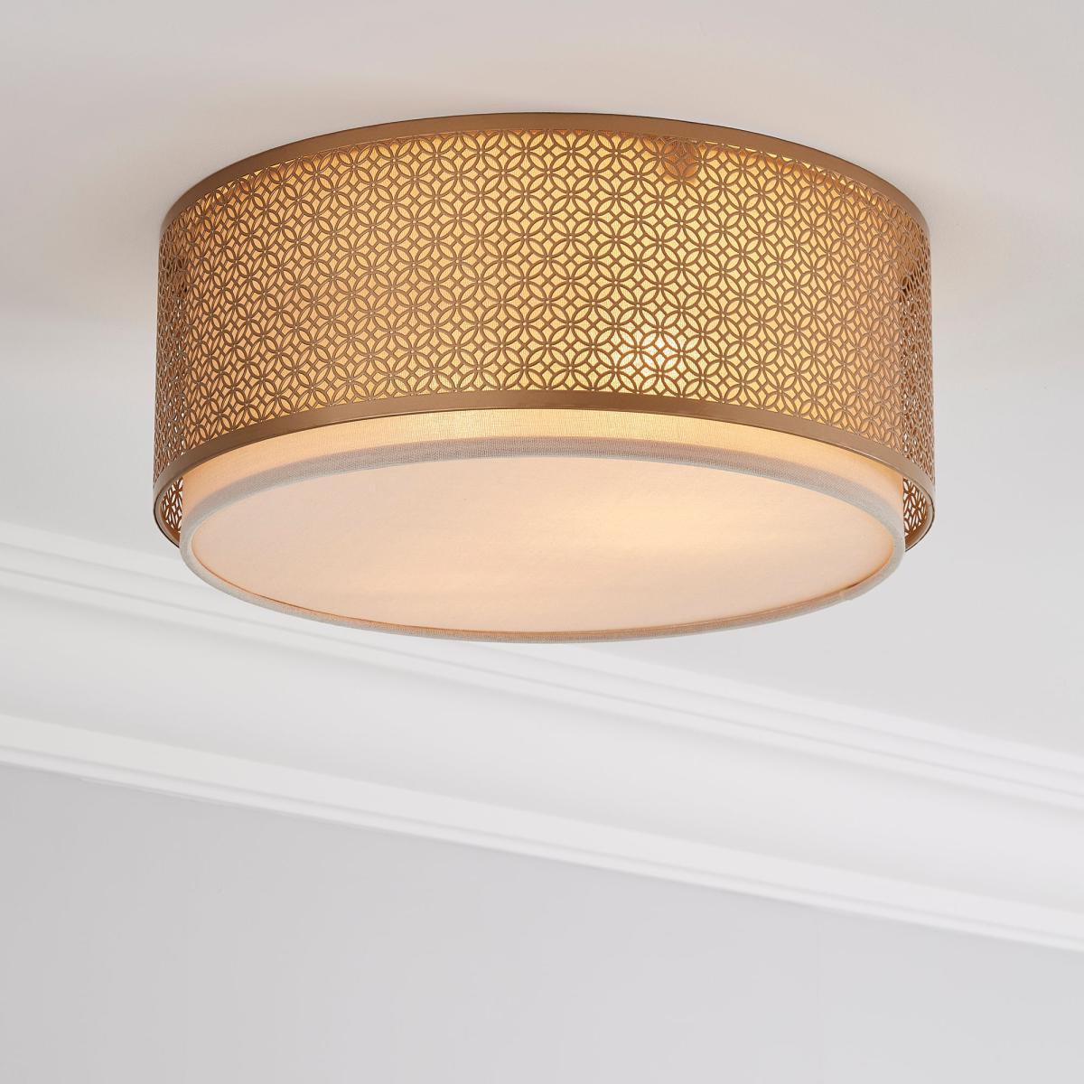 Vienna Flush Ceiling Fitting Champagne – image 1