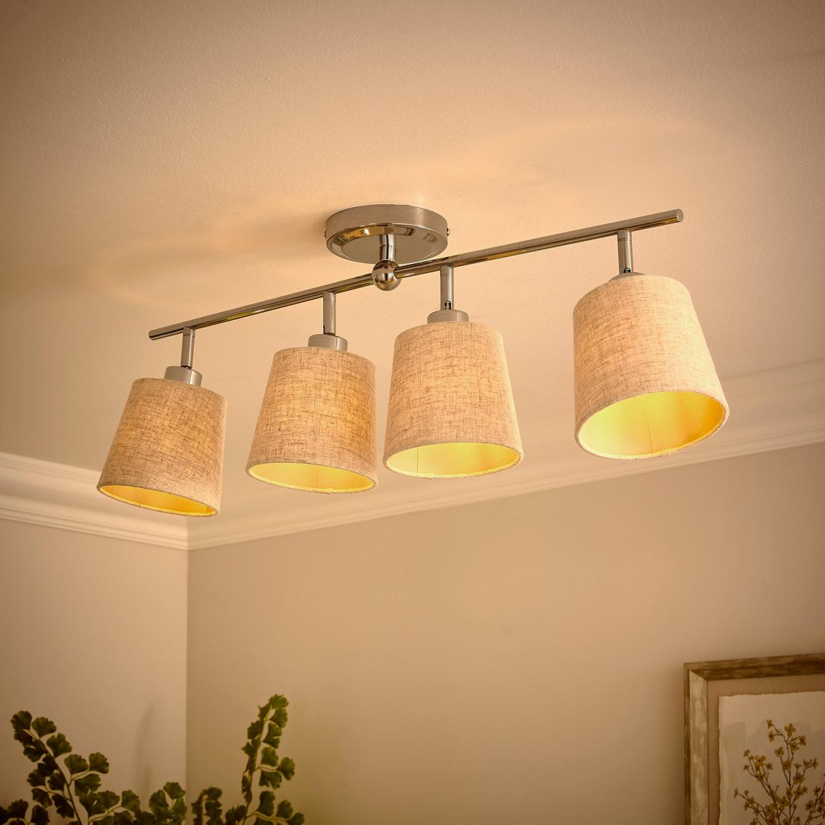 Preston 4 Light Adjustable Spotlight Bar Natural – image 2