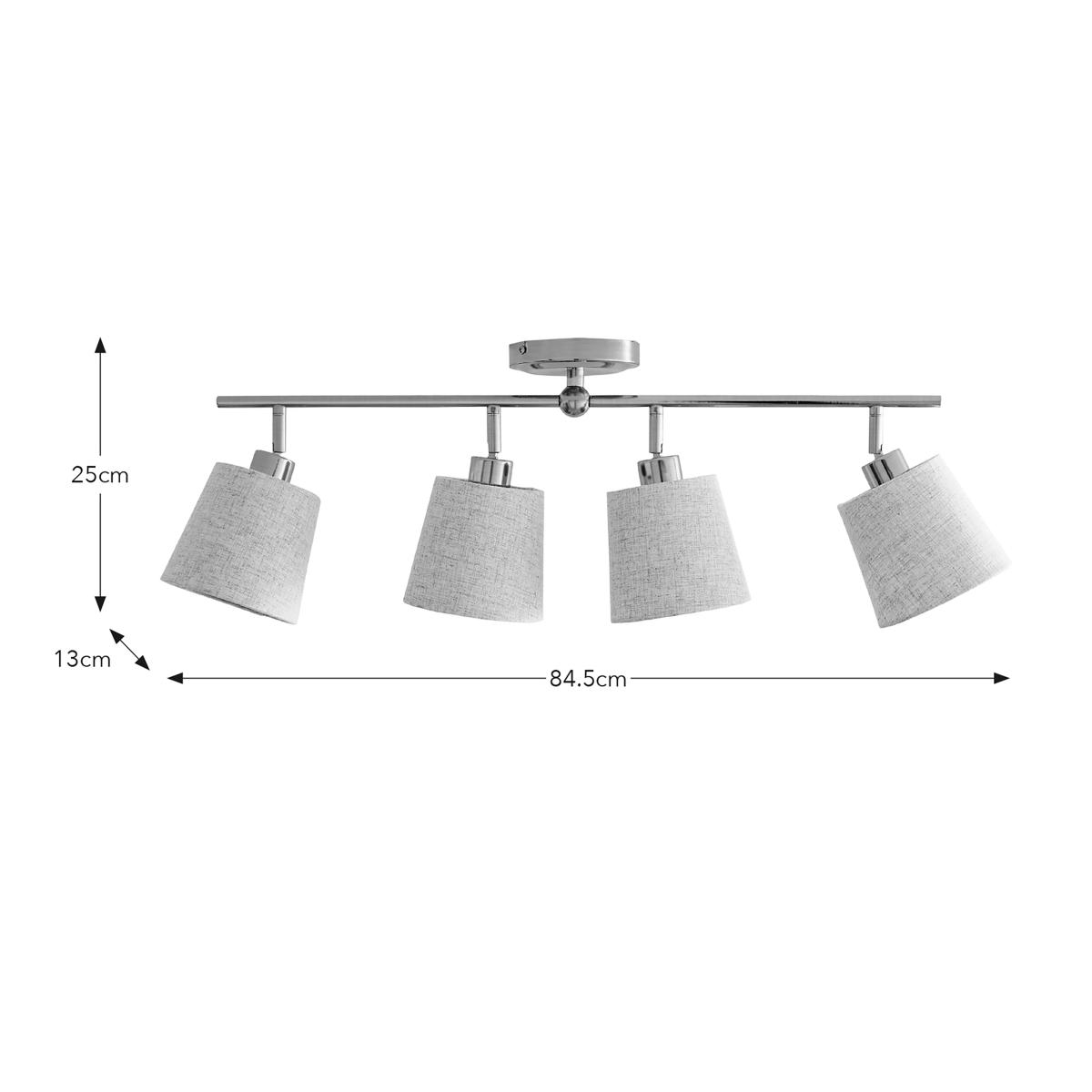 Preston 4 Light Adjustable Spotlight Bar Natural – image 6