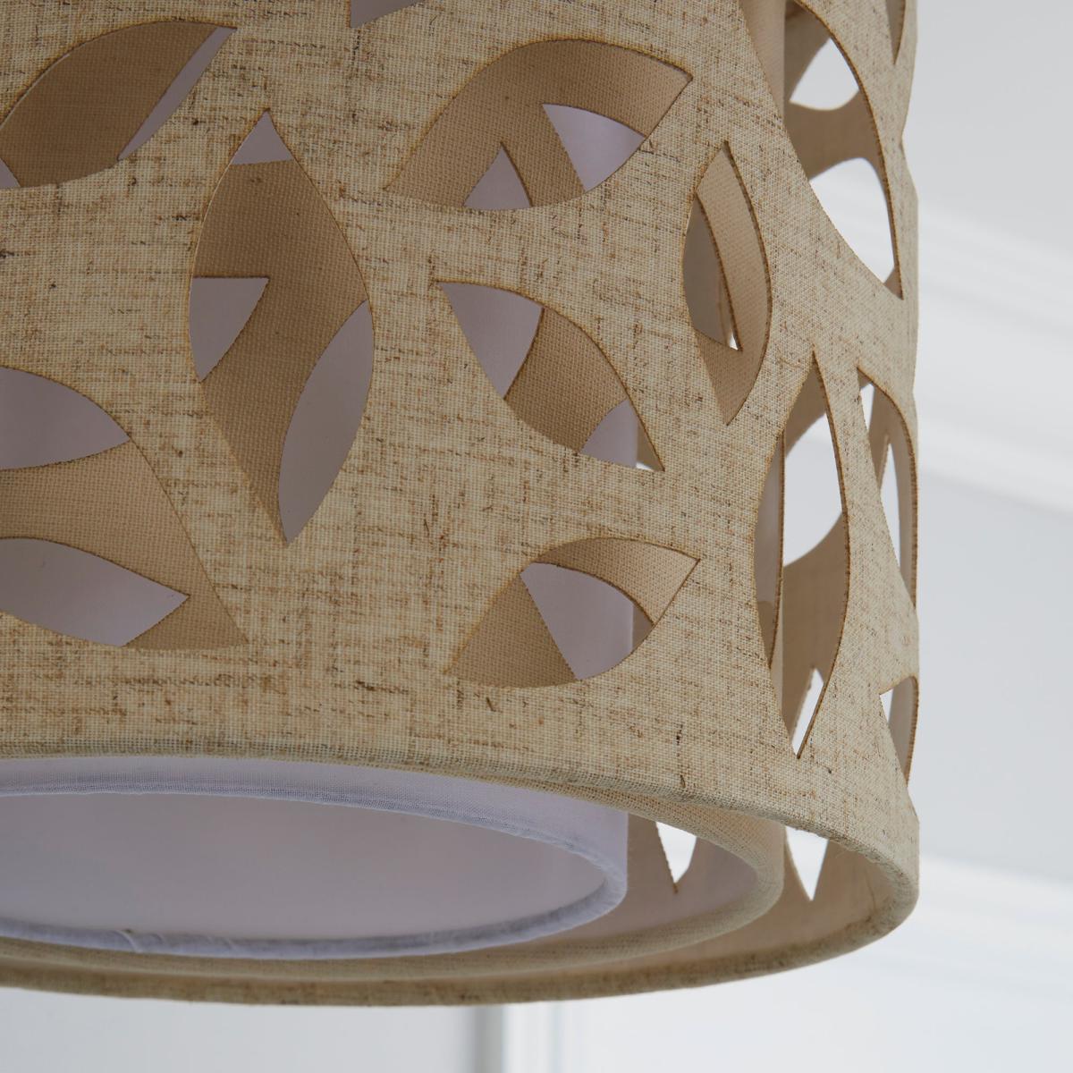 Botanical Leaf Cut Out 25cm Drum Natural Shade Cream – image 3
