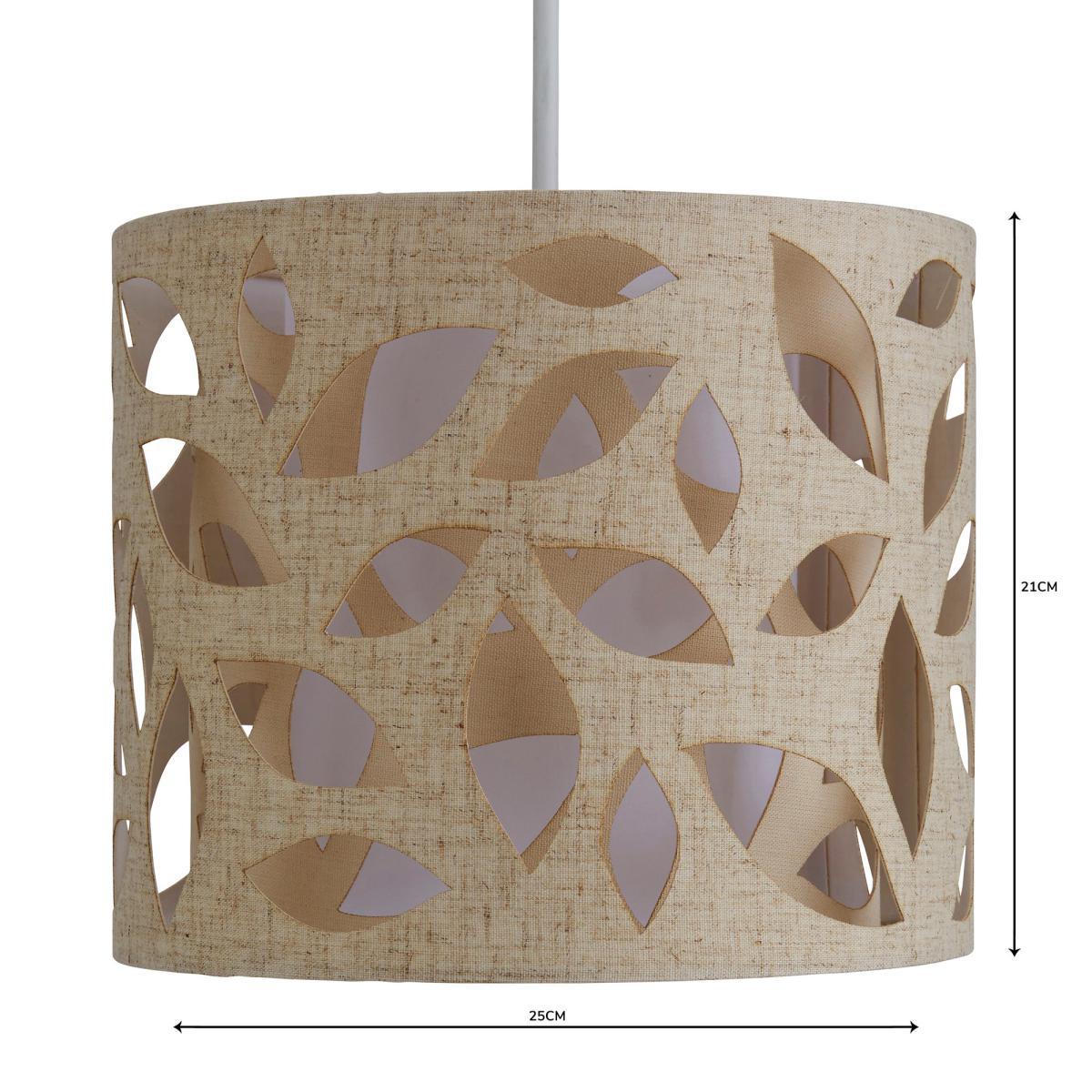 Botanical Leaf Cut Out 25cm Drum Natural Shade Cream – image 5