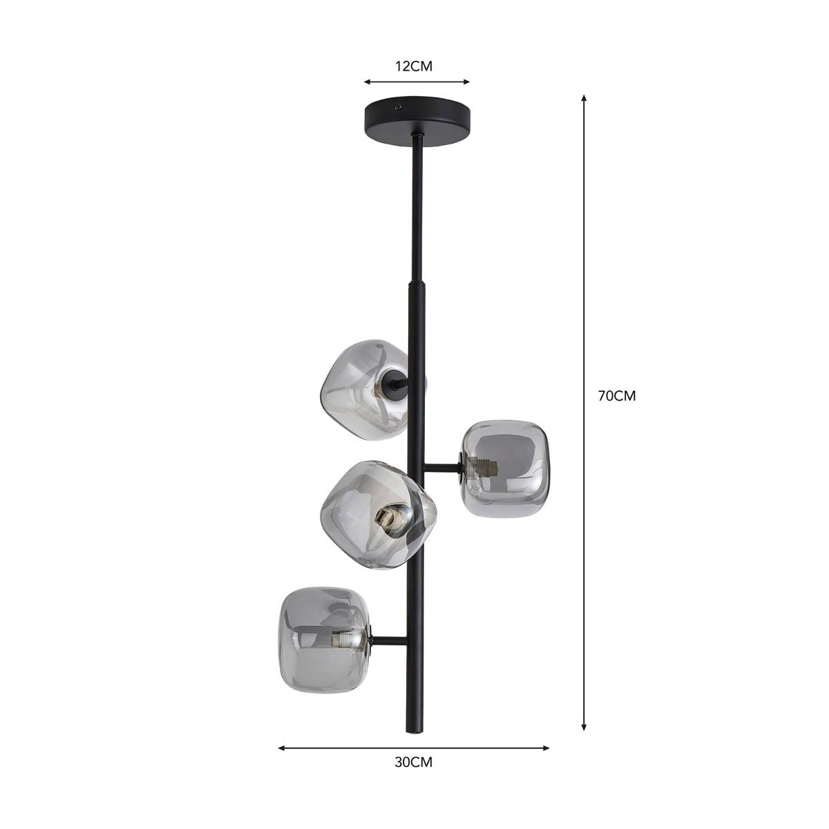 Elements Tollose 4 Lighting Ceiling Fitting Black – image 6
