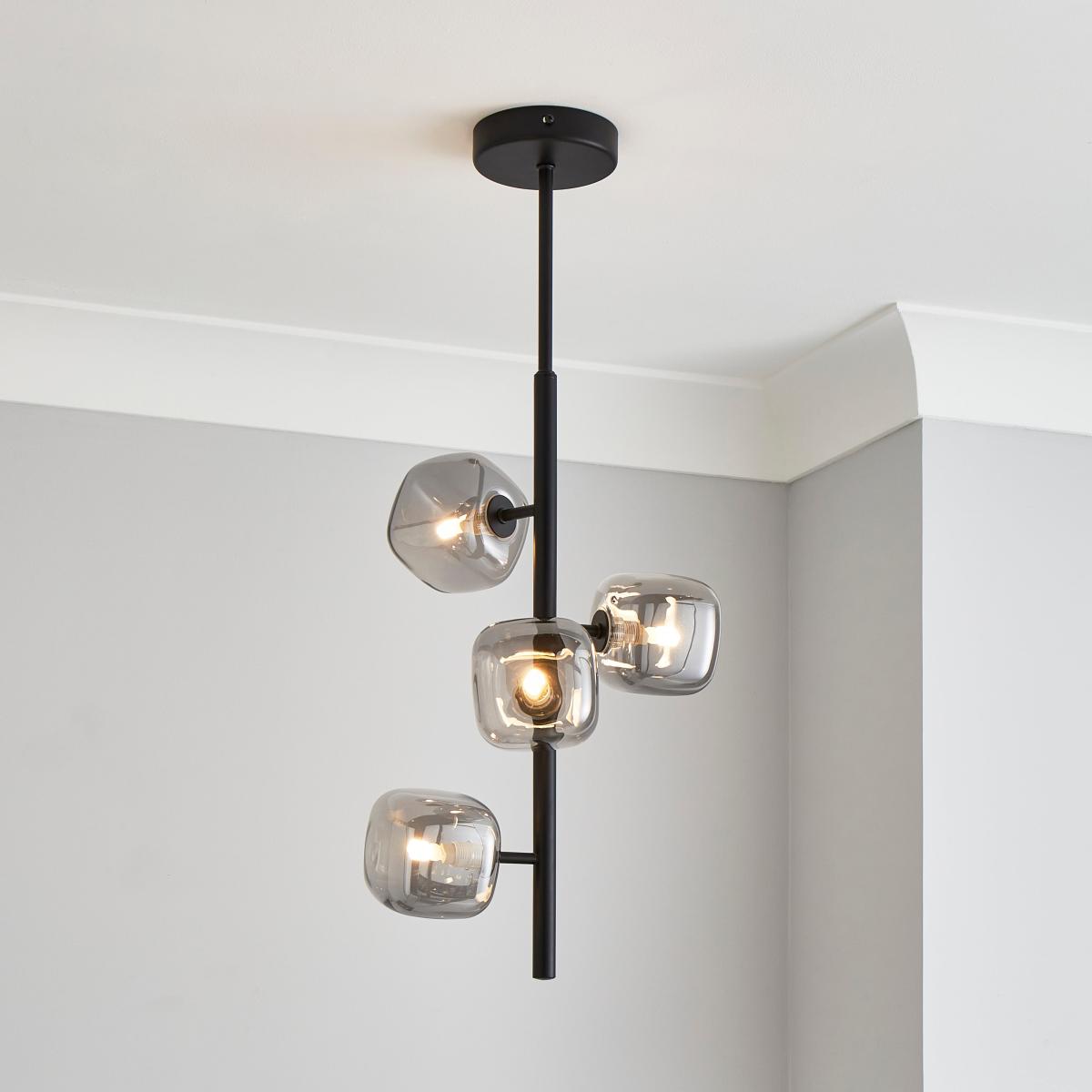 Elements Tollose 4 Lighting Ceiling Fitting Black – image 1