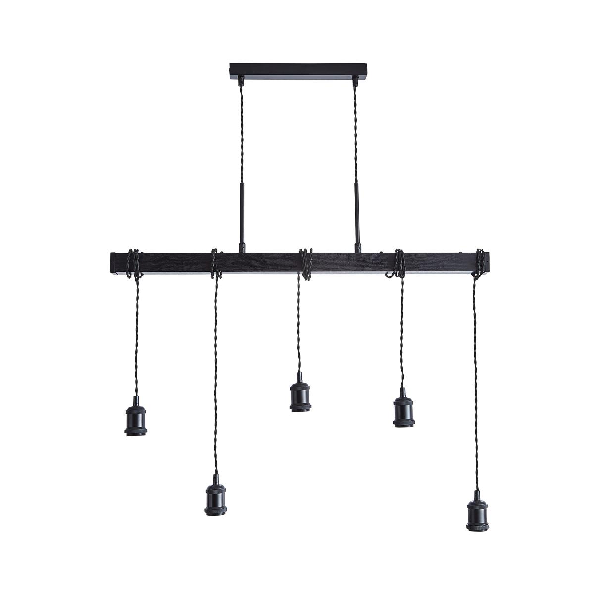 Fulton 5 Light Black Diner Fitting Black – image 4