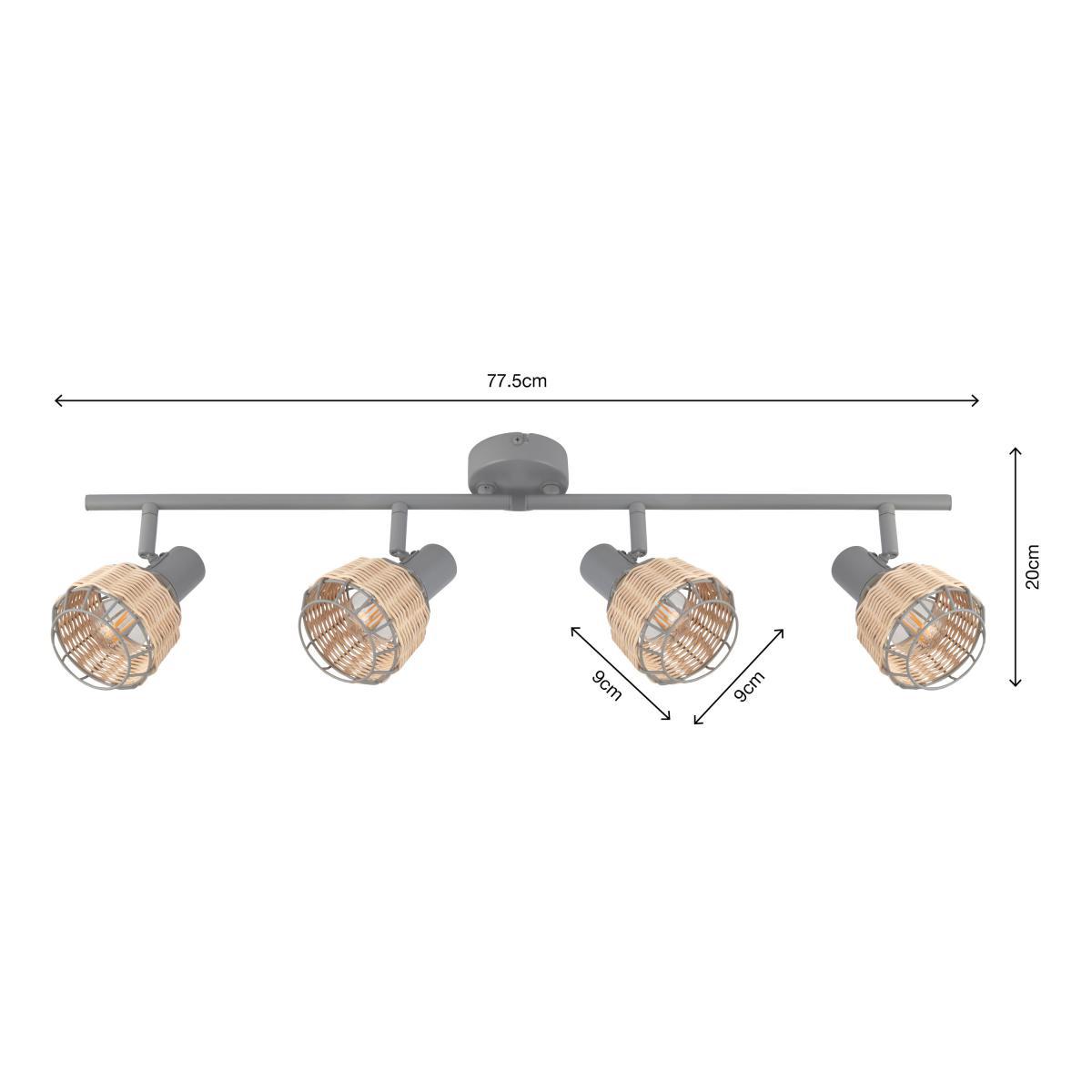Ohio 4 Light Grey Spotlight Bar Grey – image 7