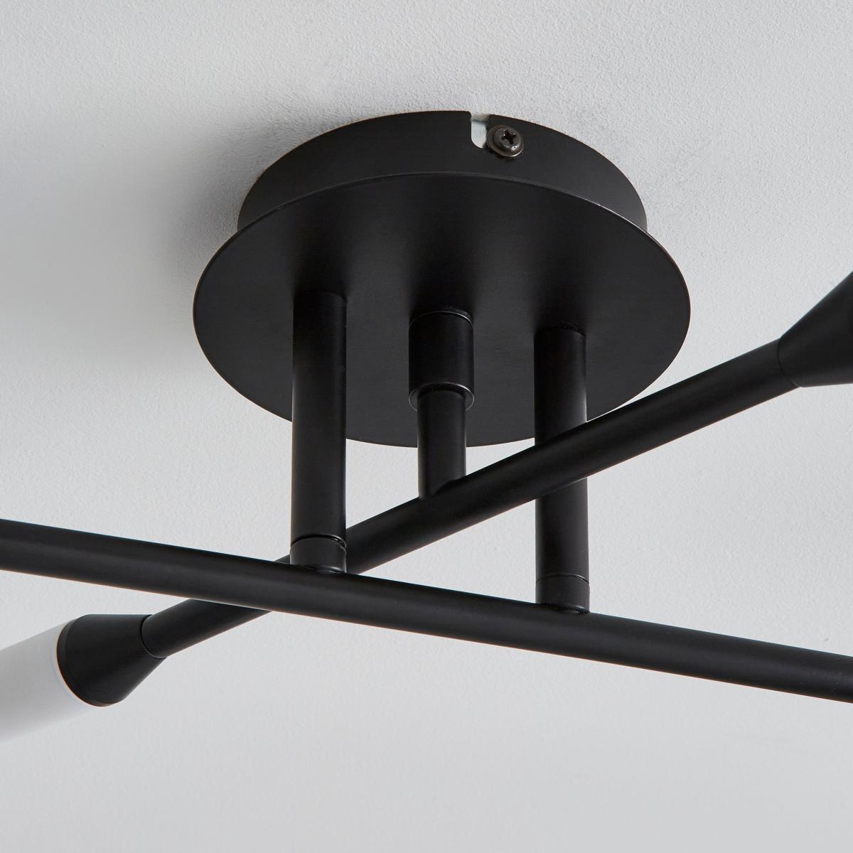 Elements Fontain 6 Light Ceiling Fitting 70cm Black – image 4