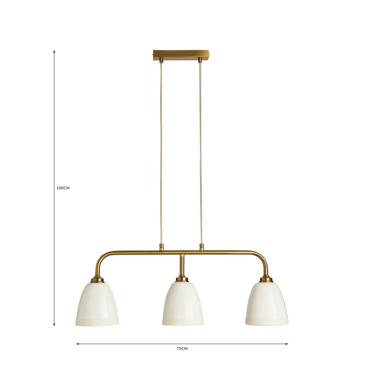 Churchgate Harby 3 Light Ceiling Fitting White – image 6