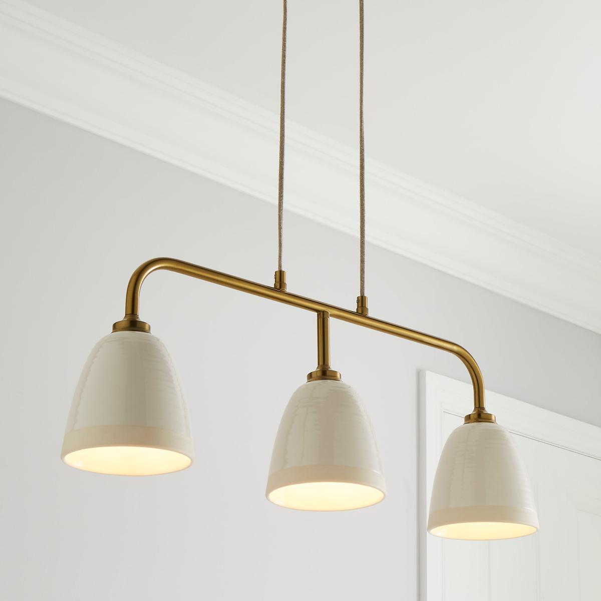 Churchgate Harby 3 Light Ceiling Fitting White – image 1
