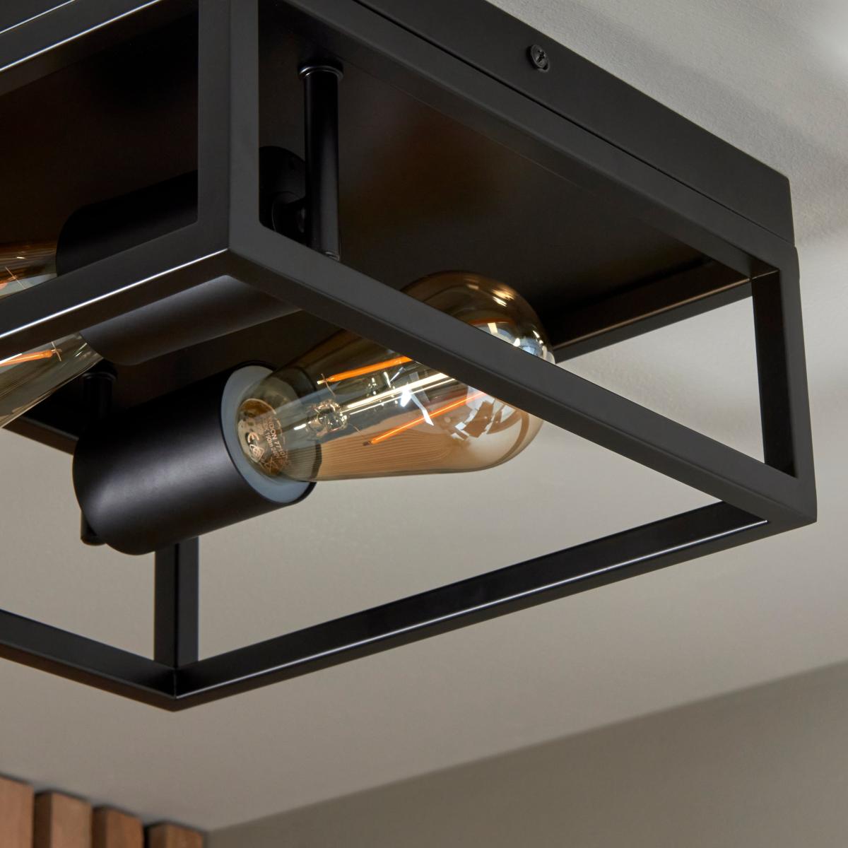 Bathroom London 2 Light Flush Fitting Black – image 5