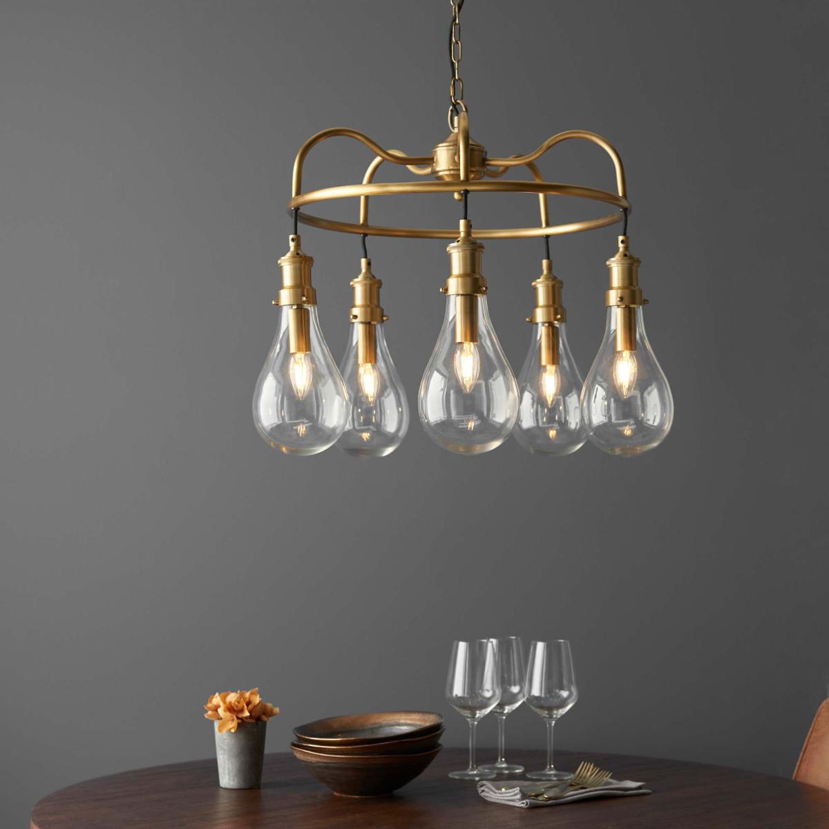 Vogue Garda 5 Light Ceiling Fitting Brass – image 4
