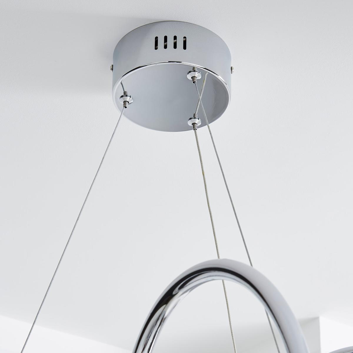 Skylar Curly LED Ceiling Fitting Chrome – image 4