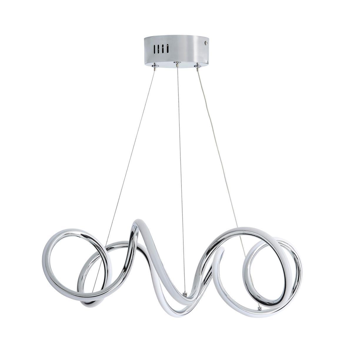 Skylar Curly LED Ceiling Fitting Chrome – image 5