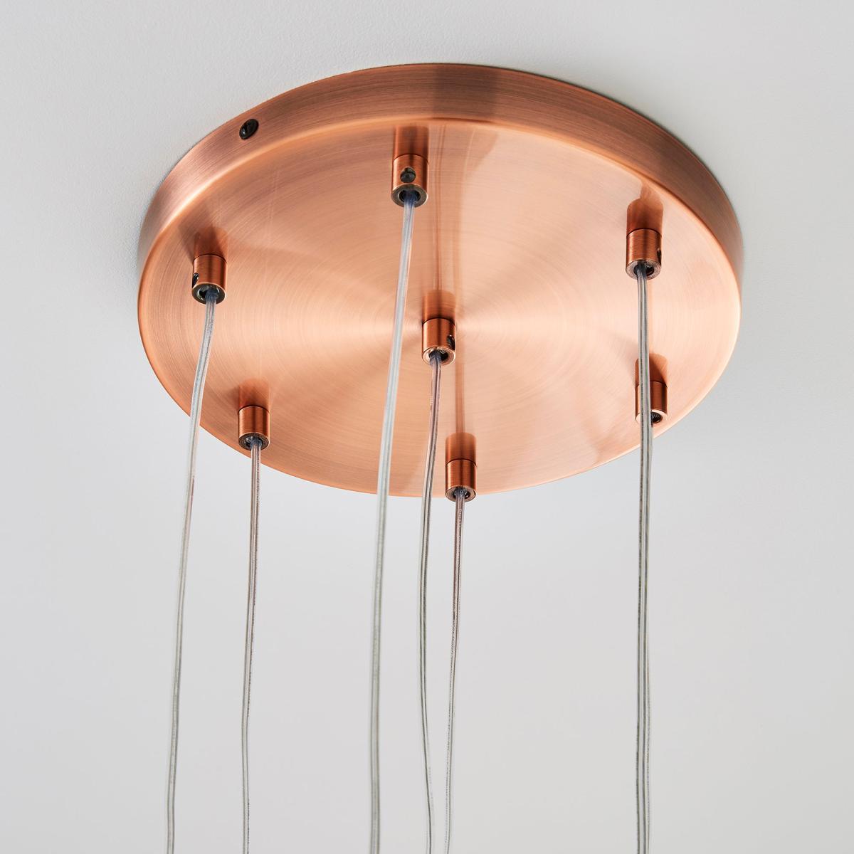 Eden 7 Light Ceiling Fitting Copper Copper – image 4
