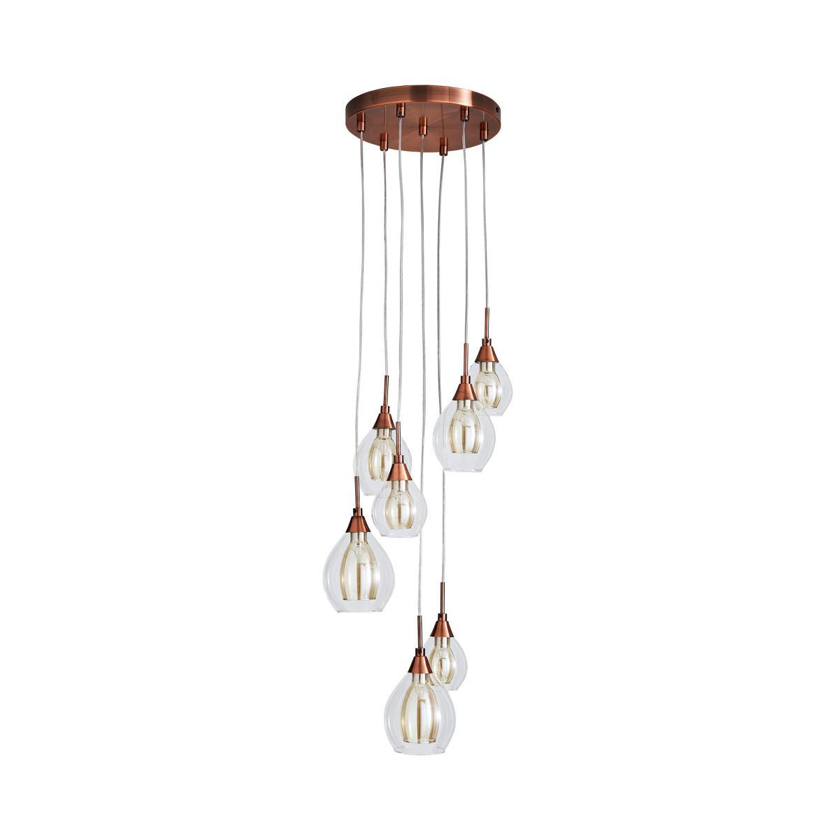 Eden 7 Light Ceiling Fitting Copper Copper – image 5