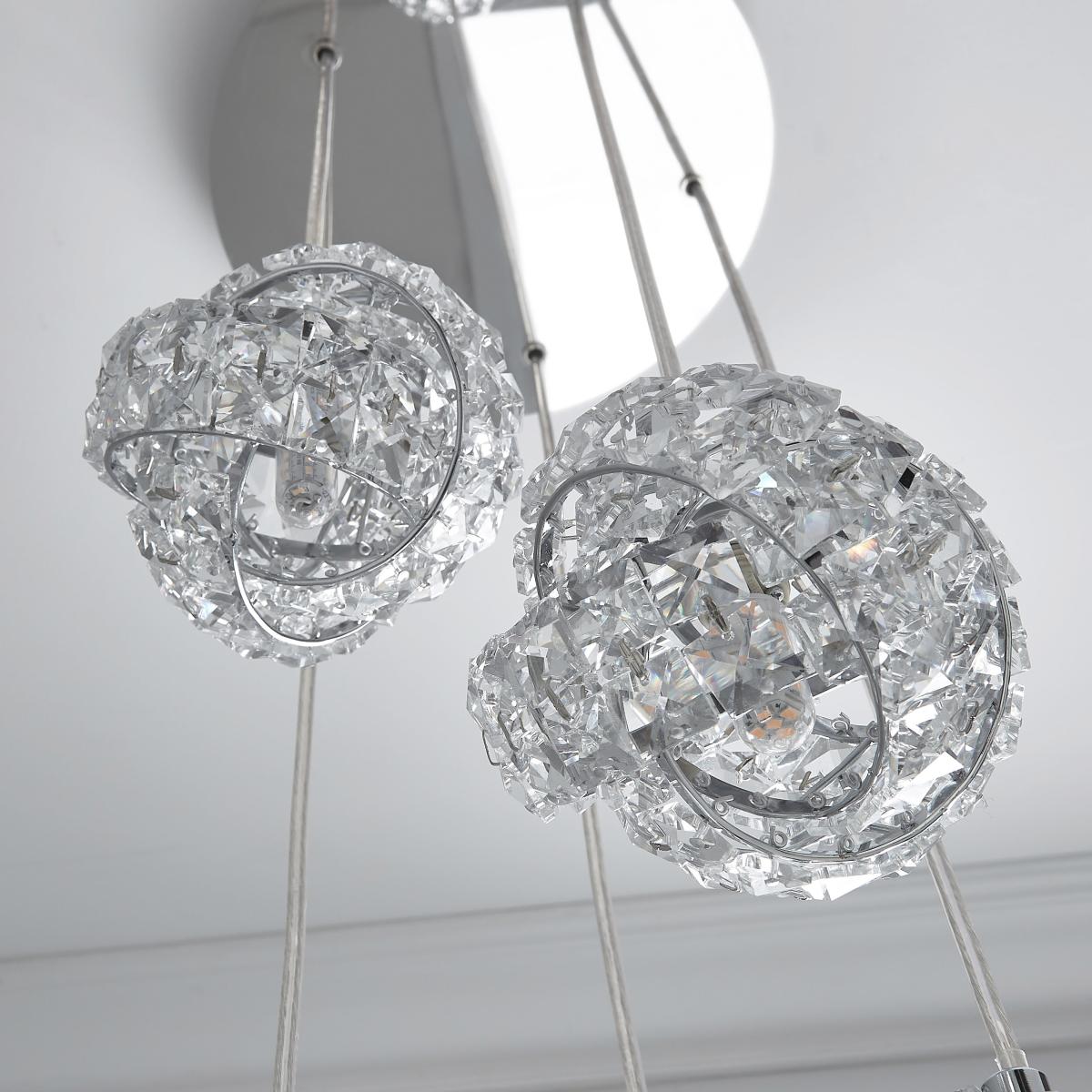 Cecilie 5 Light Cluster Ceiling Fitting Silver – image 3