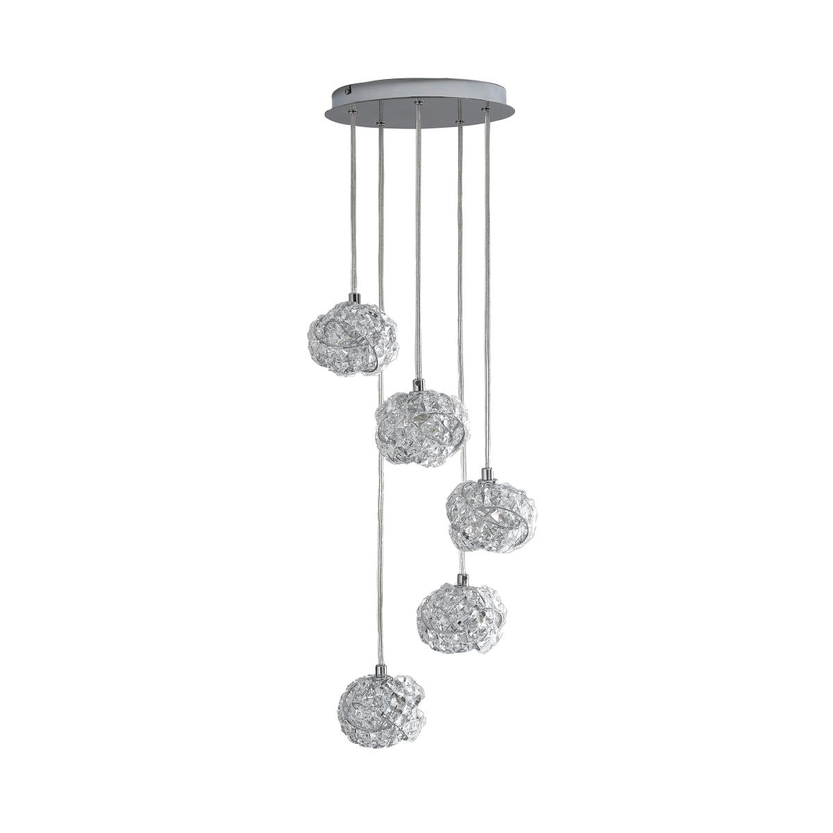 Cecilie 5 Light Cluster Ceiling Fitting Silver – image 5