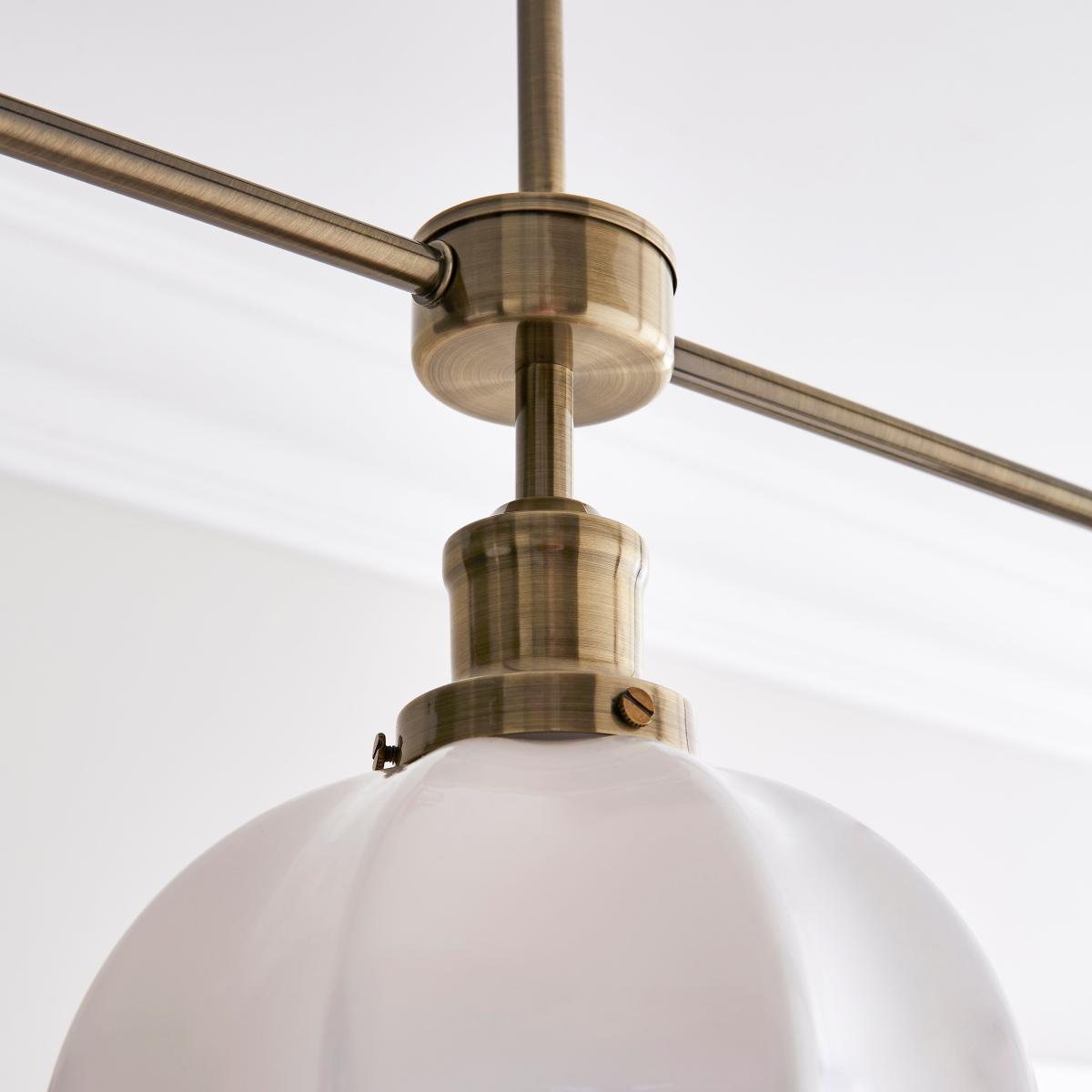 Hartfield 3 Light Diner Ceiling Fitting White – image 2