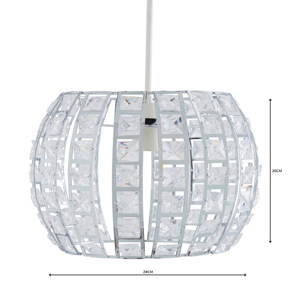 West End Chrome Easy Fit Pendant Silver – image 4
