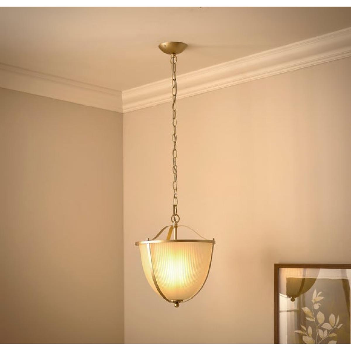 Shelby Ribbed Frosted Pendant Light – image 2