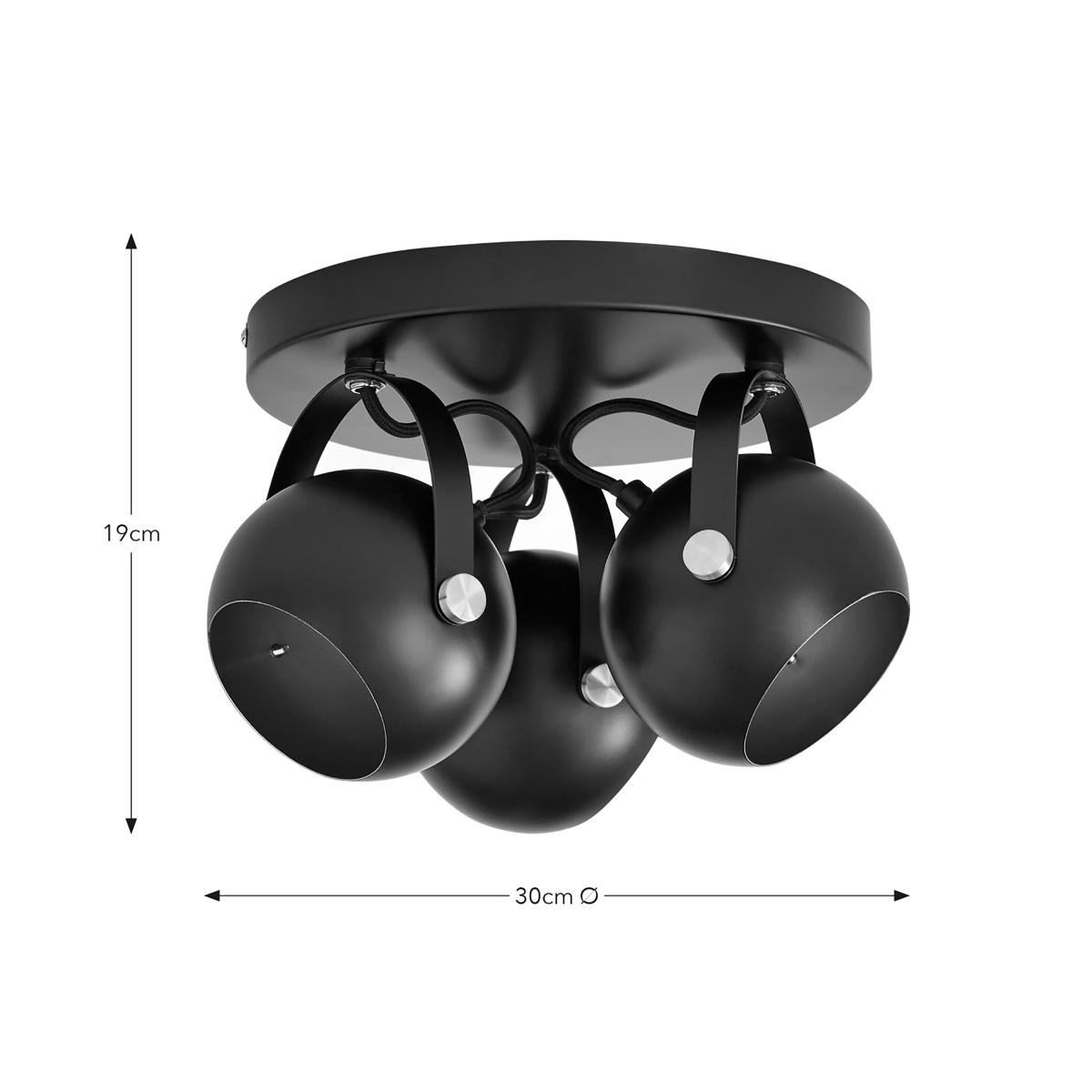 Elements Olympa 3 Light Adjustable Spotlight Black – image 6