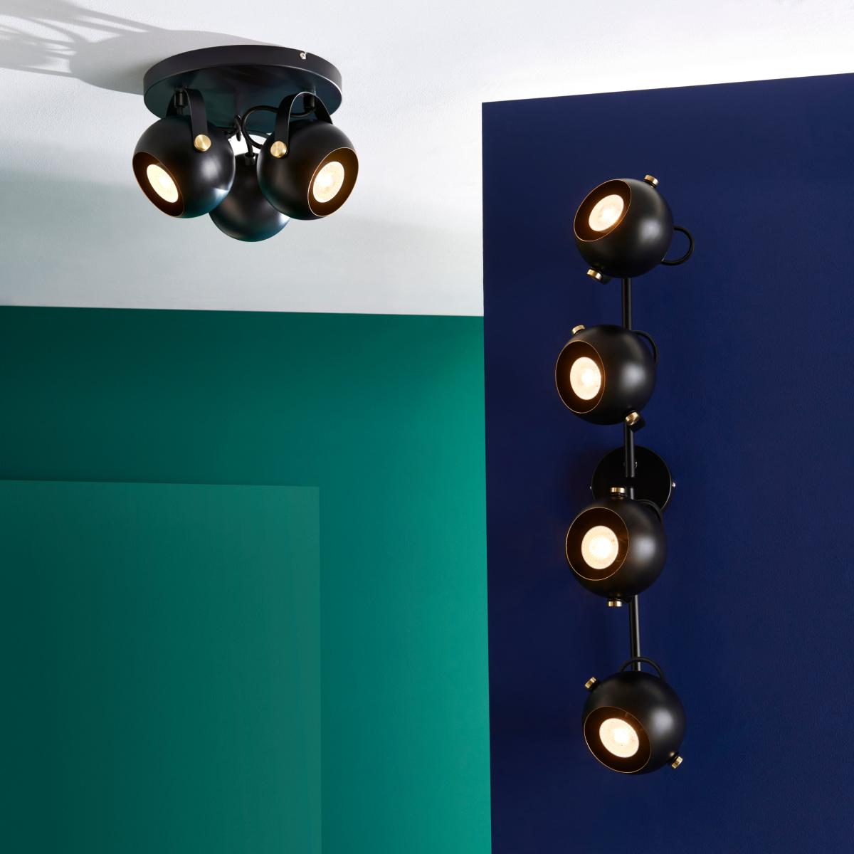 Elements Olympa 3 Light Adjustable Spotlight Black – image 7