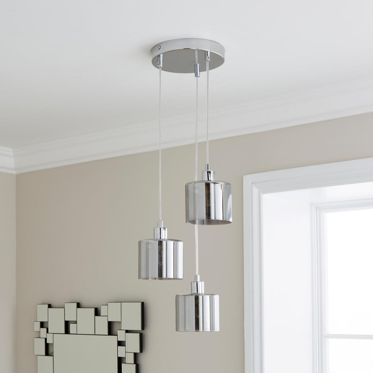 Erin 3 Light Cluster Ceiling Fitting Grey – image 2