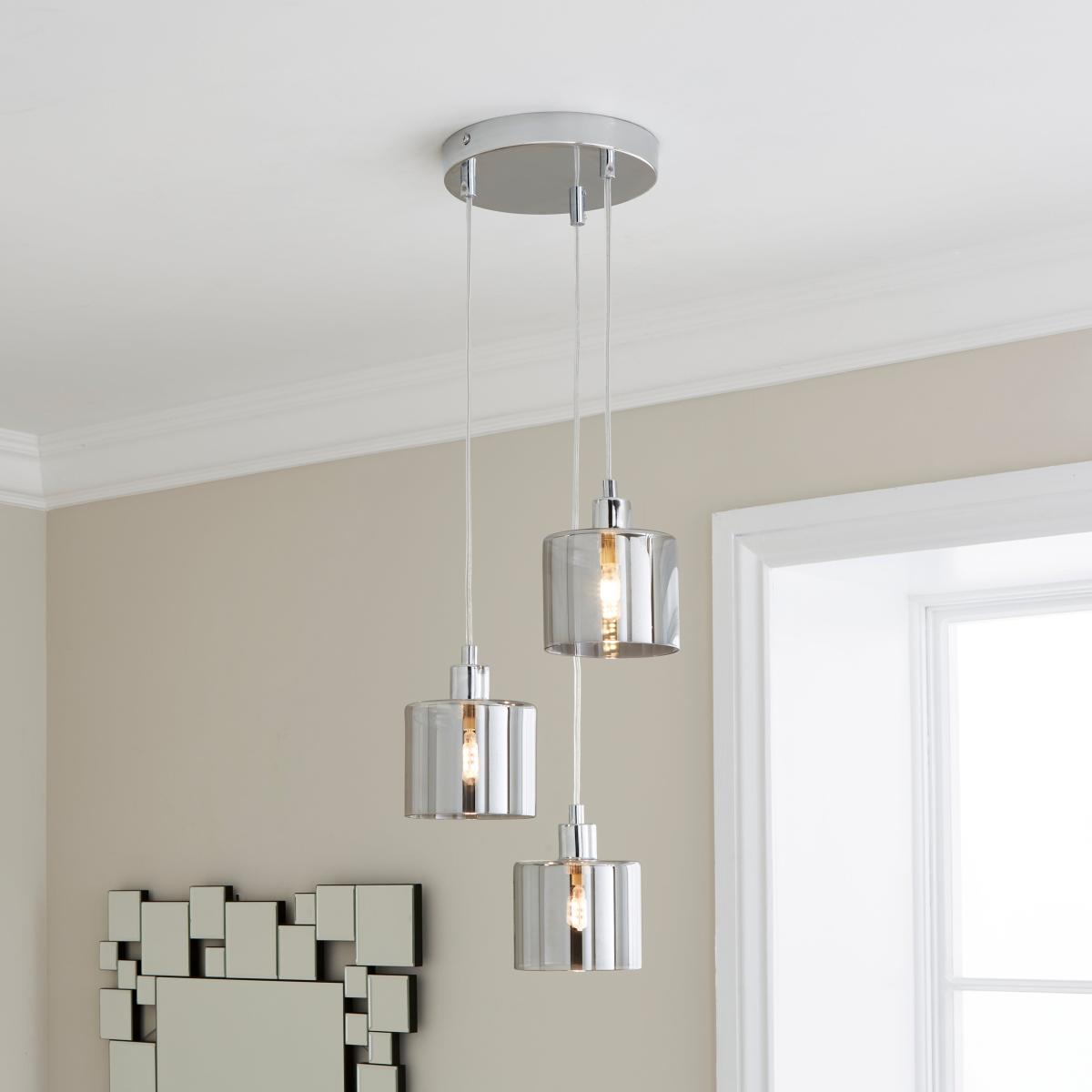 Erin 3 Light Cluster Ceiling Fitting Grey – image 1