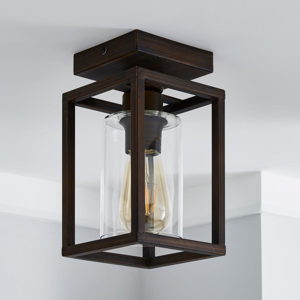 London Flush Ceiling Fitting Brown – image 2
