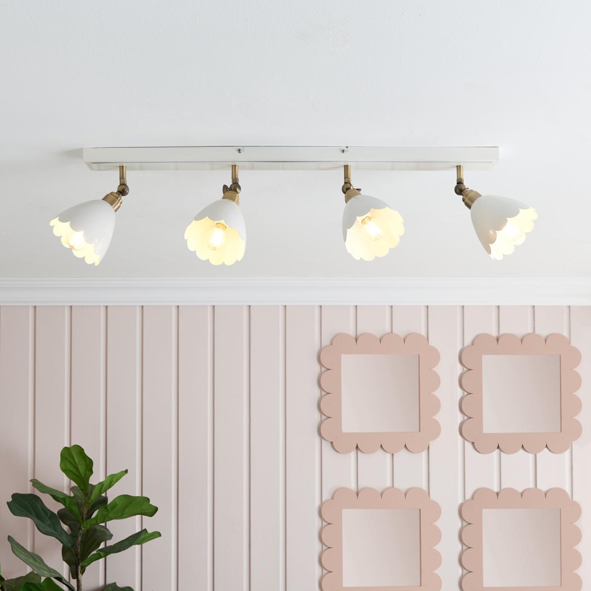 Remi Scalloped 4 Light Adjustable Spotlight Bar – image 2