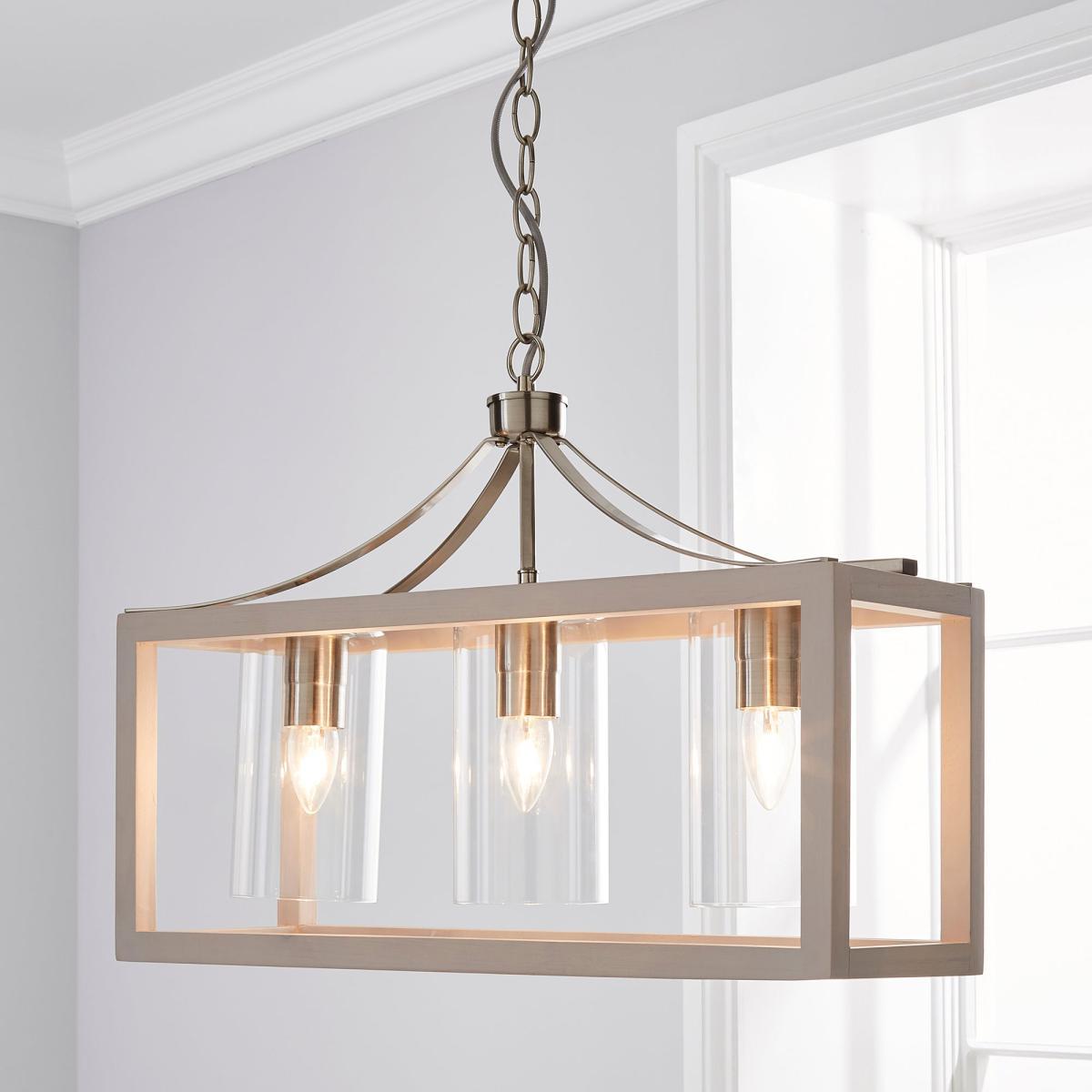Tove Wooden 3 Light Ceiling Fitting Grey – image 1